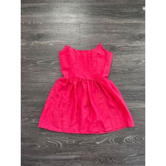 NWOT Miscreants x Revolve Hot Pink Strapless Wired Top Mini Dress Size UK 8 US 4 - Picture 1 of 7